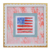 White + Pink Marble Flag
