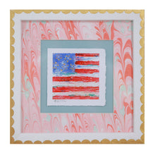  White + Pink Marble Flag