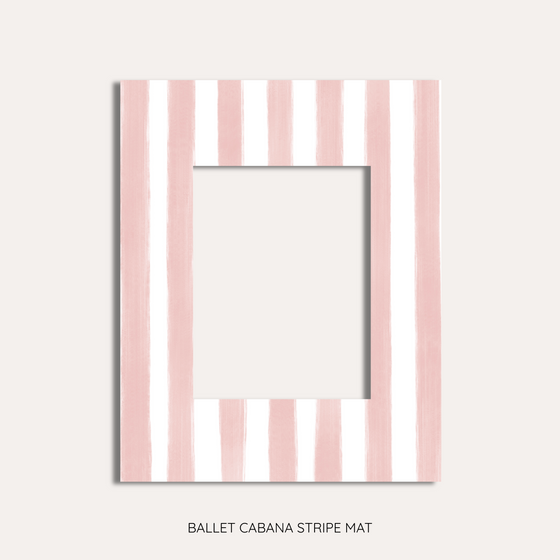 Ballet Pink Cabana Stripe Photo Mat