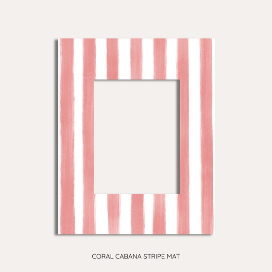 Coral Cabana Stripe Photo Mat