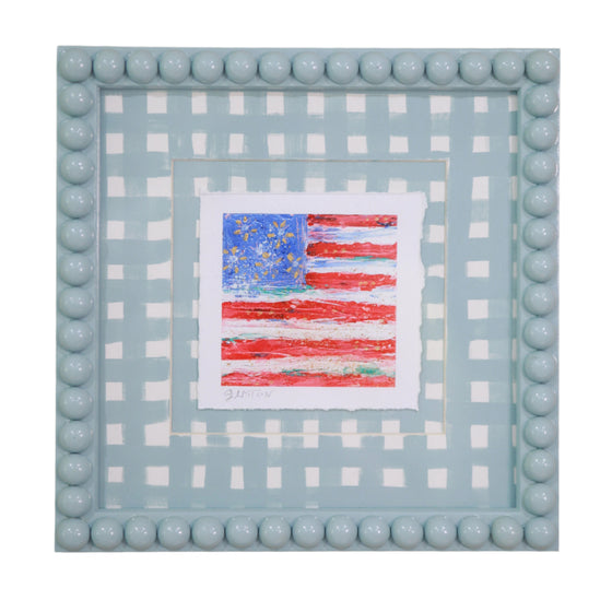 Powder Blue Gingham Flag