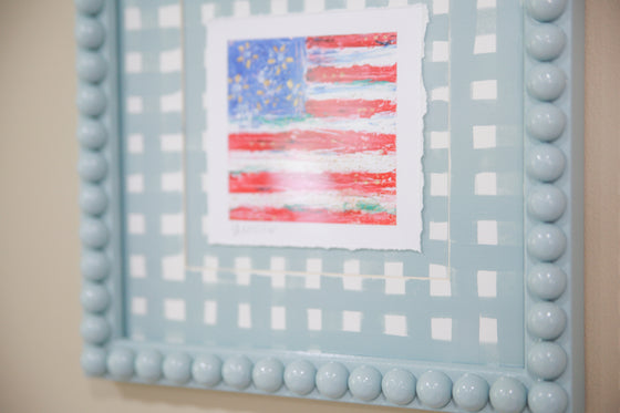 Powder Blue Gingham Flag