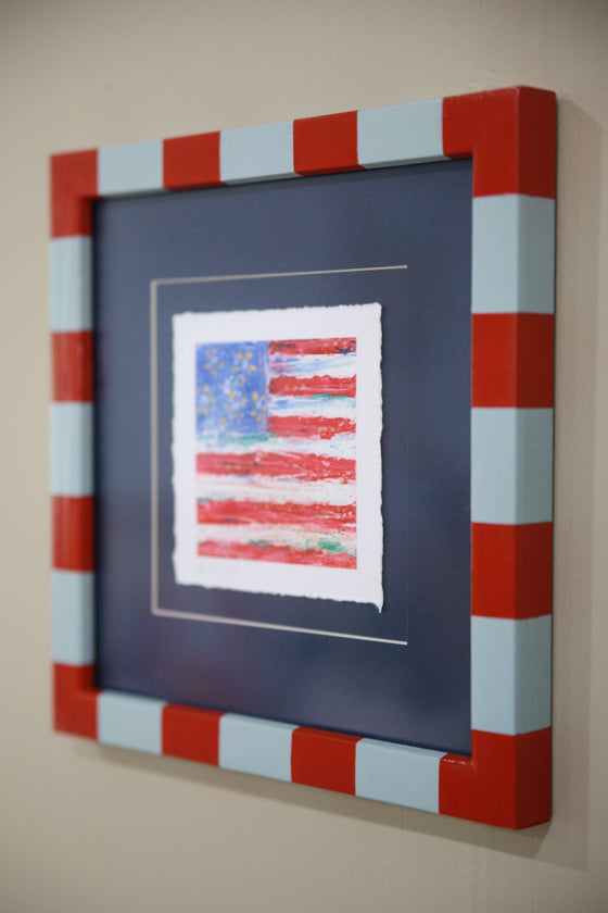 Red & Blue Stripe Flag